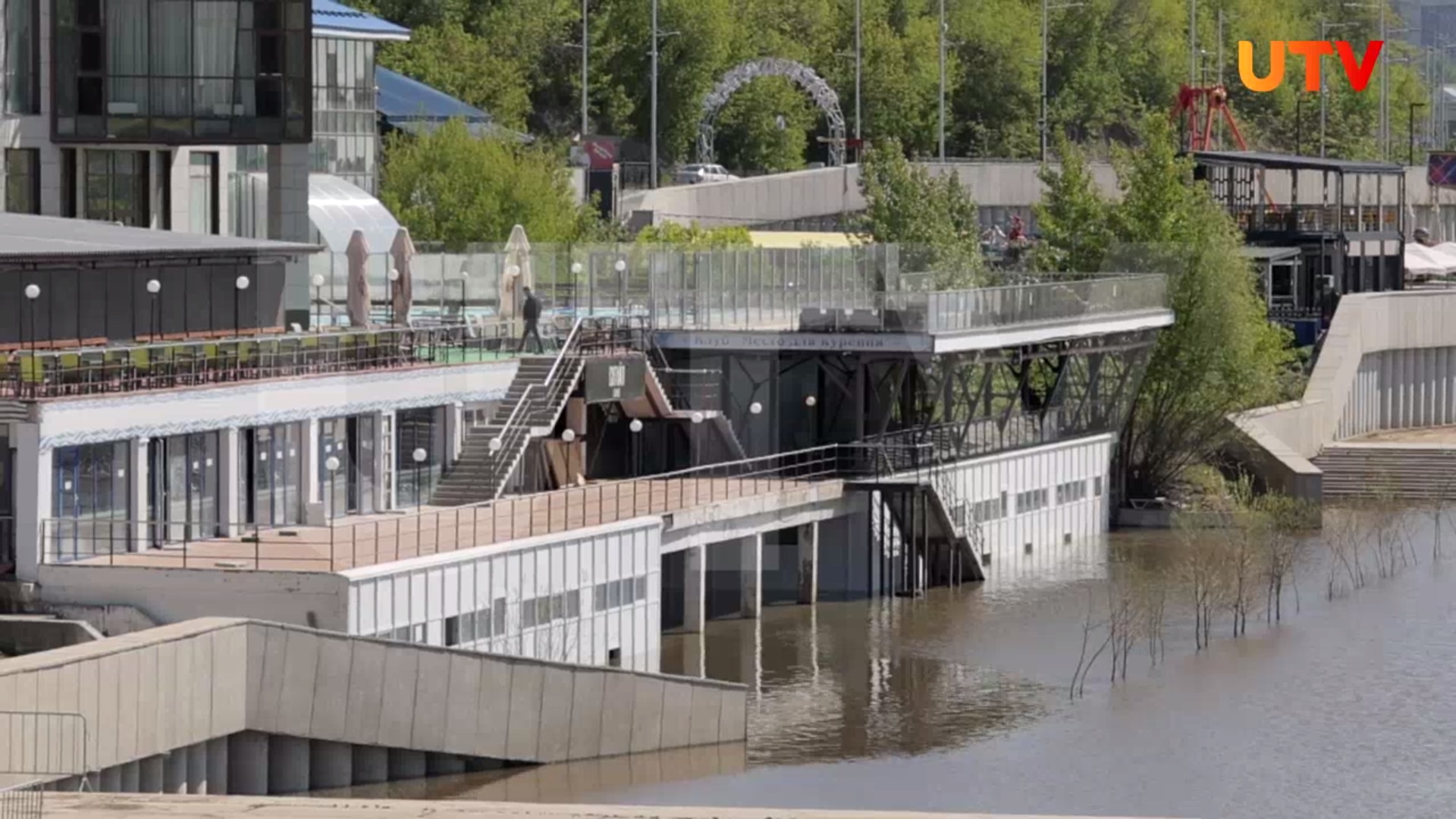 В Уфе затопило набережную реки Белой - Новости - Уфа - UTV