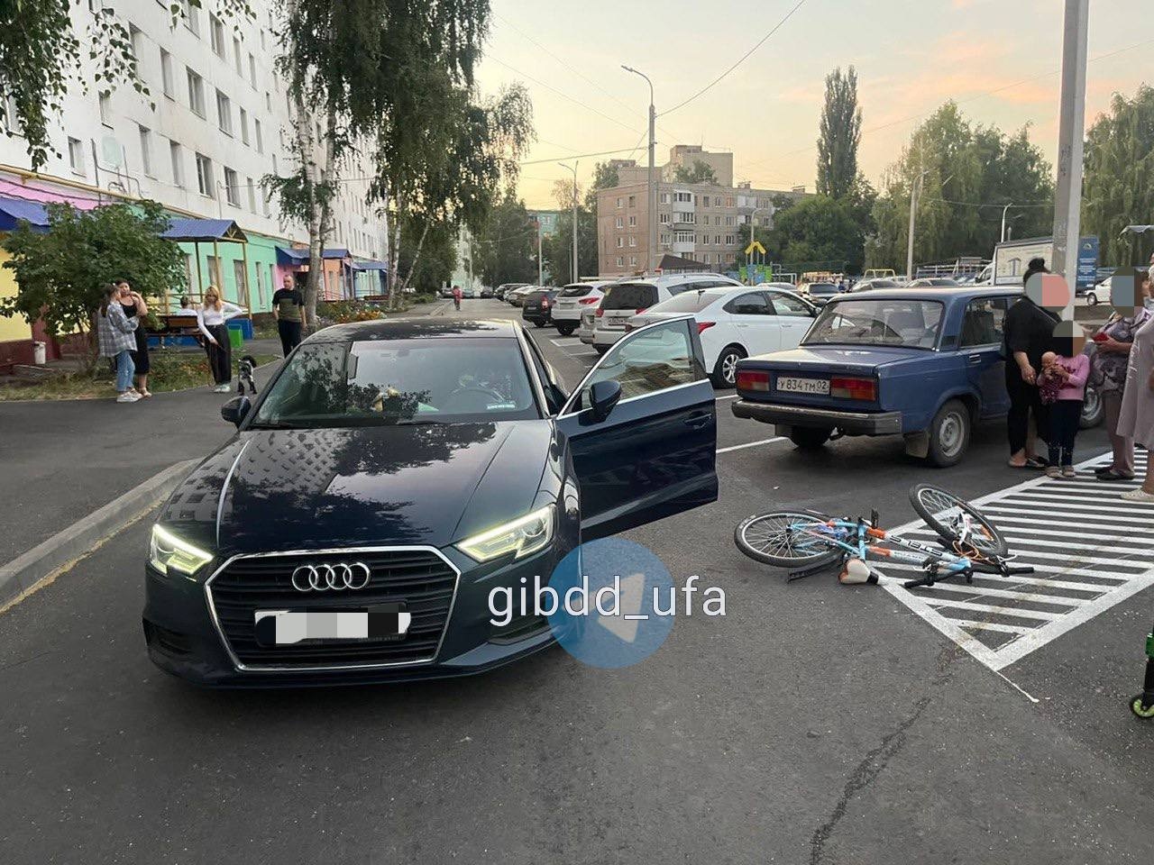 В Уфе женщина за рулём «Audi» сбила 9-летнего велосипедиста